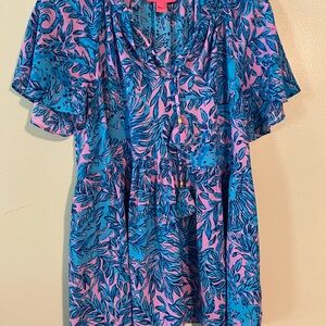 Lilly Pulitzer Zadie top in Bermuda Blue